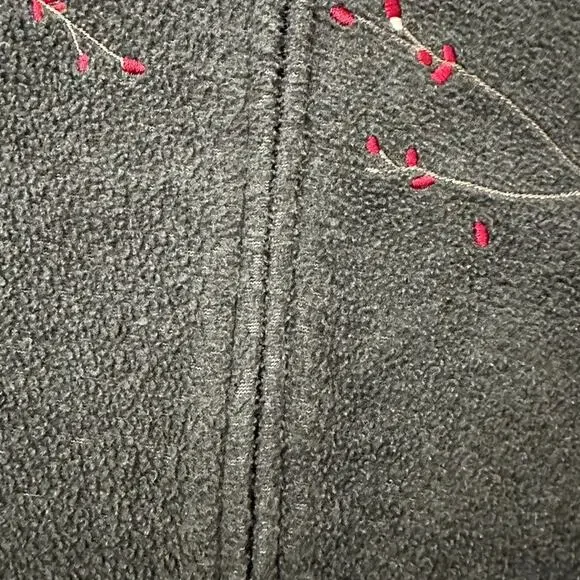 Croft & Barrow Micro Fleece Embroidered Cardinal Zip Up Jacket Sweater SMALL - Picture 12 of 15